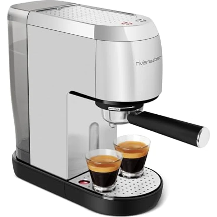 Riviera & Bar BCE350, Edelstahl Espressomaschine mit 1,4 l Wassertank, 1400 W, 19 bar Druck – Bild 3