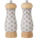 Bloomingville Elsa Salt & Pepper Mill, Grey, Stoneware, Pfeffermühle + Salzmühle, Grau