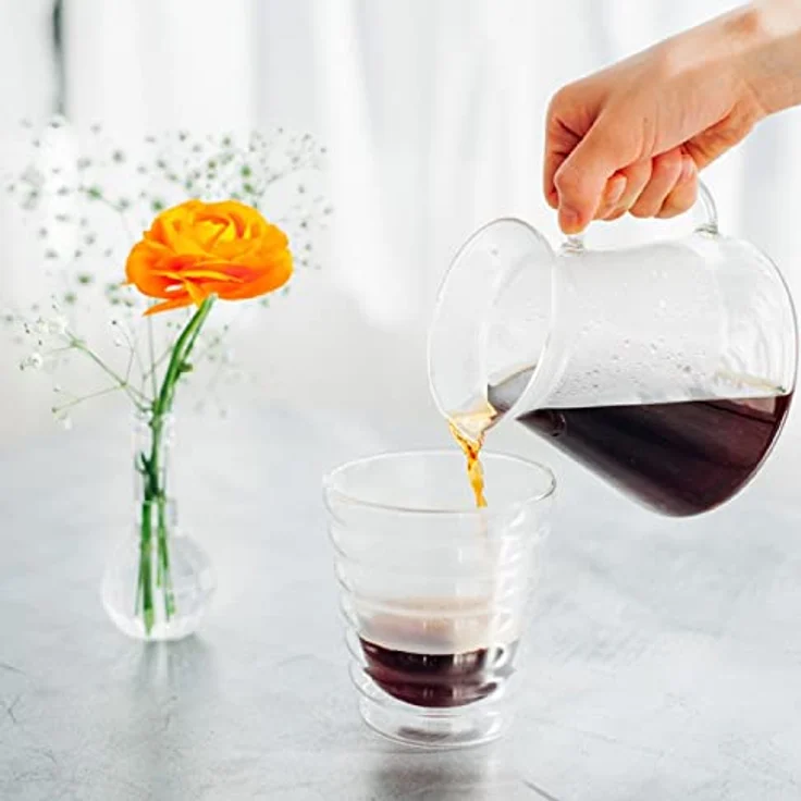 Hario V60 Glass Brewing Kit – Set Glastropfer + Server + Filter, Zubehör Kaffeemaschinen, Transparent – Bild 4