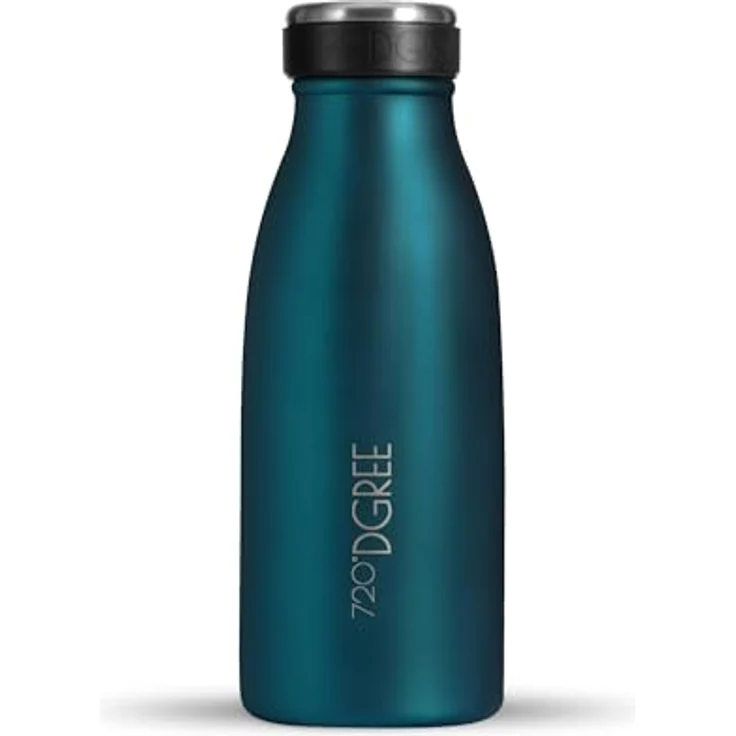 720°DGREE Edelstahl Trinkflasche “milkyBottle” - 350ml, BPA-frei, auslaufsicher, kohlensäuregeeignet, für Kinder, Sport, Schule und Fitness – Bild 1