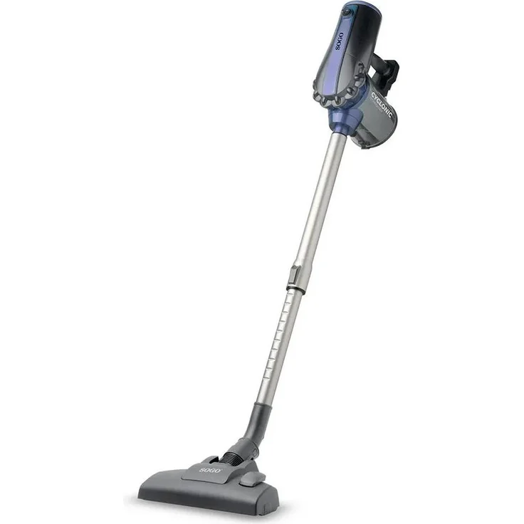 Sogo ASP-SS-16117, Beutelloser Stabstaubsauger mit Zyklon-Technologie, HEPA-Filter, 600 W, Blau-Grau, 0,5 l, 42 cm
