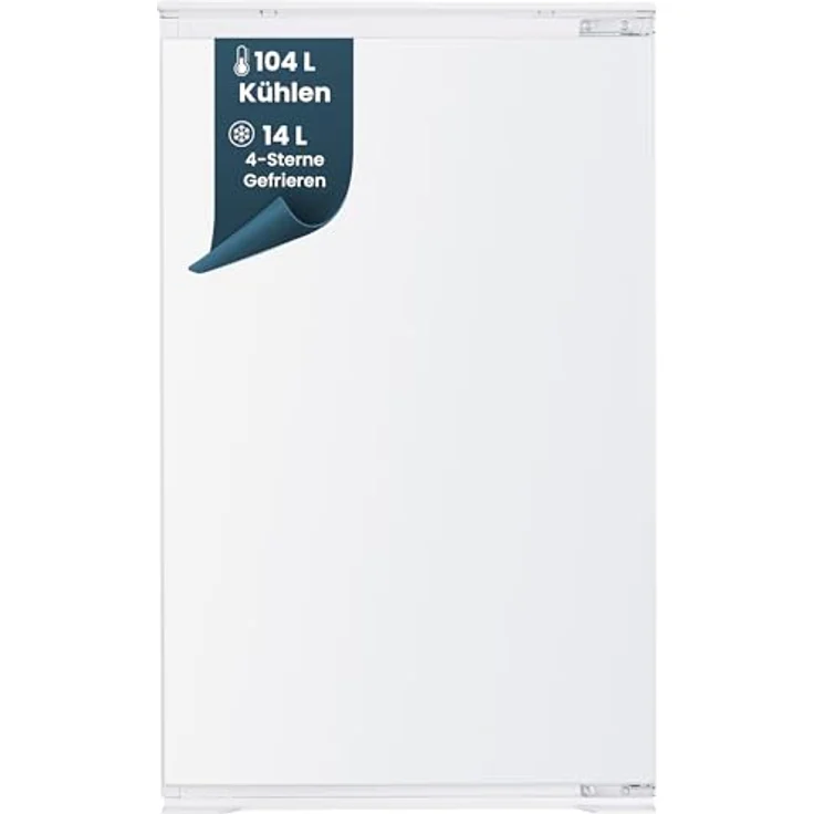 homeX CFB1181E Einbaukühlschrank mit Gefrierfach, 118 Liter, Schlepptürtechnik, LED-Beleuchtung, leise mit 37 dB, für 88 cm Nische – Bild 1