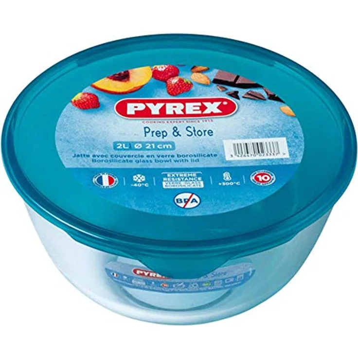 Dajar Pyrex Salatschale Mixing, Glas, Transparent, Ø21 cm, 1 Einheiten