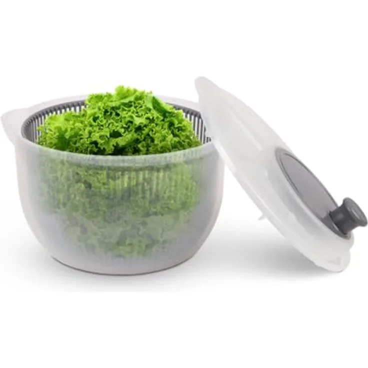 Pro Home Salatschleuder (2,7 Liter, Ø20cm) BPA-frei, 3in1 - Schleuder, Sieb und Salatschüssel, 3D Kurbel - Blau, Schleudern ohne Kraftaufwand, Salattrockner