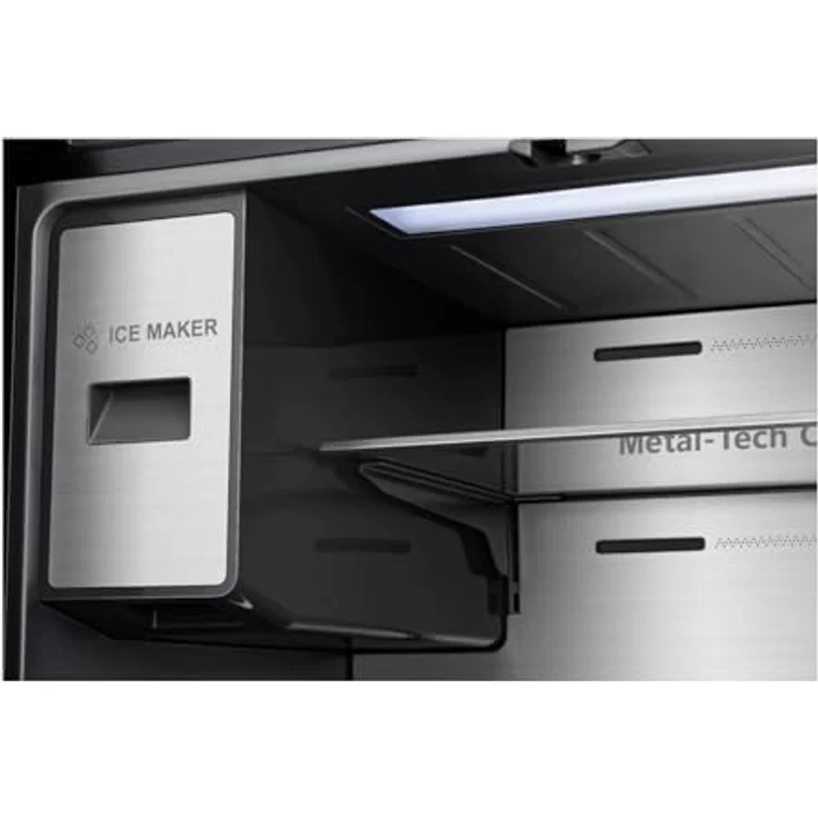 Hisense RQ760N4IFE, Side-by-Side Kühlschrank mit 477l Gesamtinhalt, Edelstahl (dark inox), NoFrost, Wasser- und Eiswürfelspender, Touchscreen – Bild 8