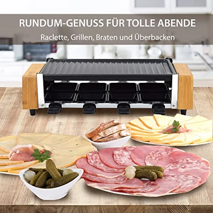 Syntrox Germany Chef-Grill RAC-1200W_Murten Raclette, 1200 Watt – Bild 5