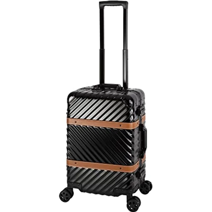 Travelhouse Paris Bordtrolley Koffer S 360° Doppelzwillingsrollen schwarz Alu-Rahmen