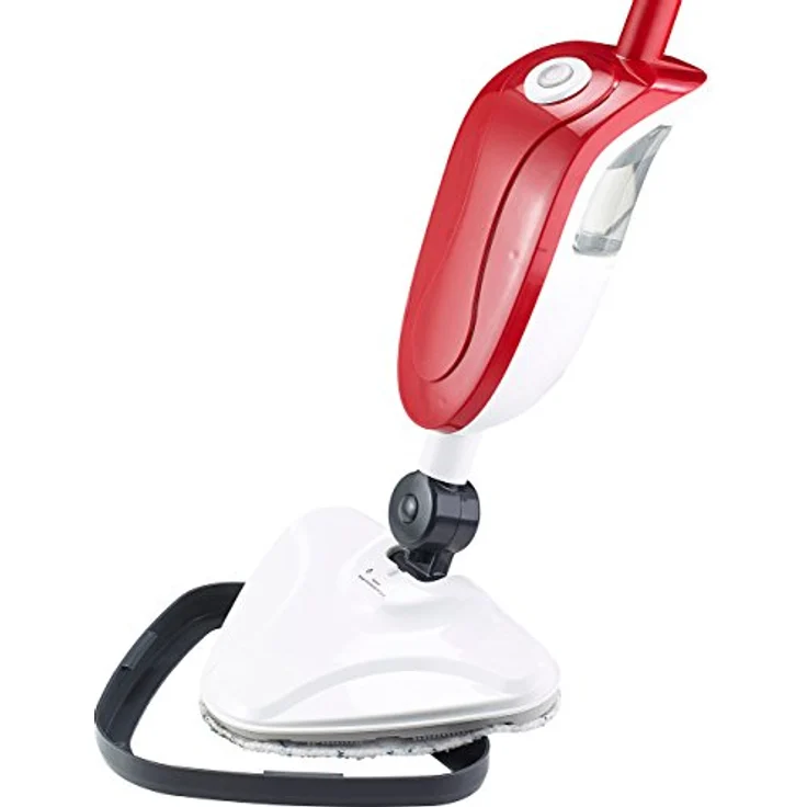 Sichler Haushaltsgeräte Dampfreiniger: 2in1-Dampfbesen DB-250 mit Dreieck-Fuß & Teppich-Gleitaufsatz, 1.300 W (Mop, Dampfreiniger Teppich, Dampfsauger) – Bild 2