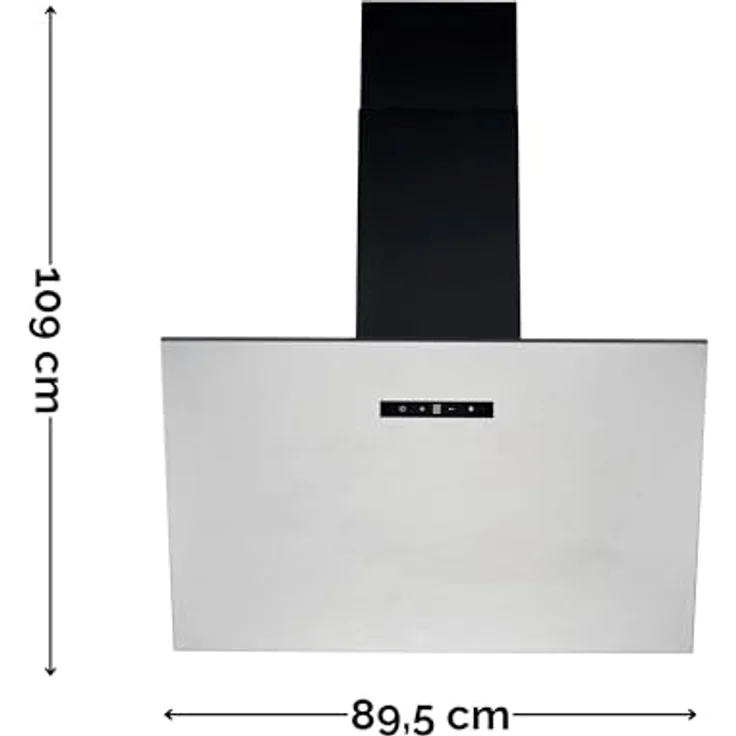 PKM Dunstabzugshaube S8-90A++IXTW | 60cm Breite | Touch Control, LED-Beleuchtung – Bild 3