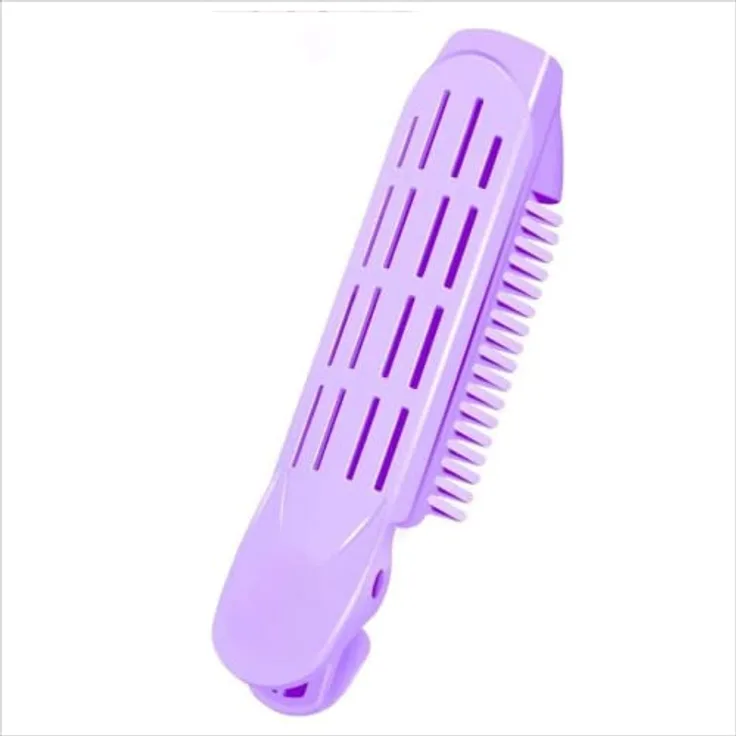 Wurzelclips für Volumen-Lockenstab, Natürliche Flauschige Lockenstäbe, Rollen-Clips, Flauschige Klemmen, DIY Friseur-Clips, Kunststoff-Lockenstab, Violett