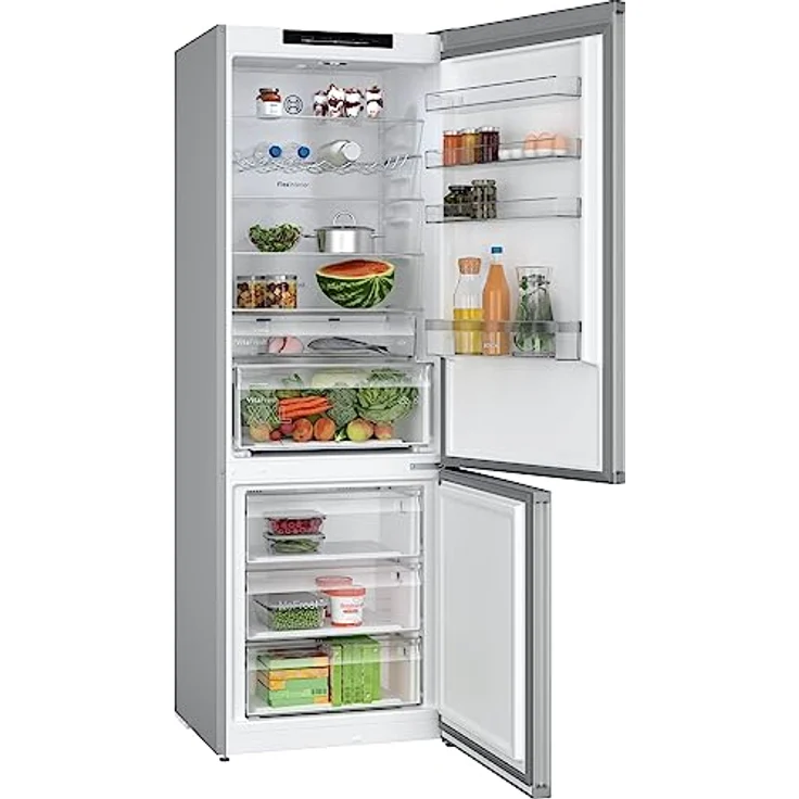 Bosch KGN492LDF- Serie 4, Freistehender Kombi-Kühlschrank mit No-Frost-Technologie, VitaFresh XXL-Schublade, Edelstahl – Bild 2
