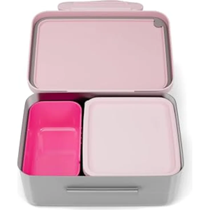 Ergobag Lunchbox Stainless Steel 3 in 1, Lunchbox, Rosa, mit herausnehmbarem Innenleben und auslaufsicherer Dichtung – Bild 3