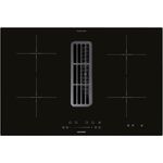 Oranier Kochfeld 80 cm mit Dunstabzug - großes Induktionskochfeld mit Abluft-Umluft Kochfeldabzug & Slider Bedienung - 4 Kochzonen KFA390