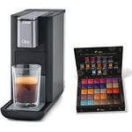 Tchibo Qbo ESSENTIAL Premium Kapselmaschine inkl. 30 Qbo Kapseln für Espresso, Caffè und Caffè Grande, kompaktes Design, Dark Stone