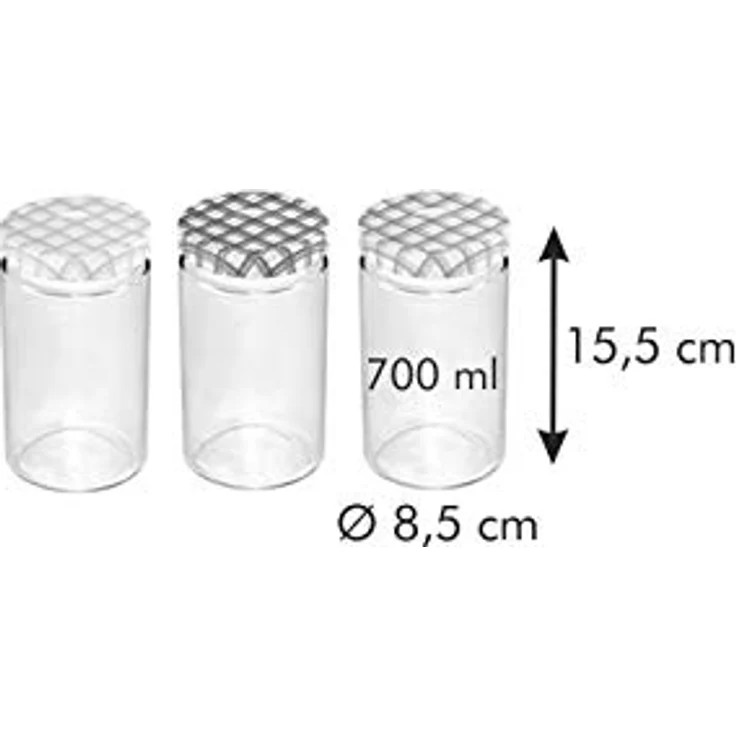 Tescoma Einmachglas 700 ml, transparent mit butem Deckel, 895116, 3 Stück – Bild 8
