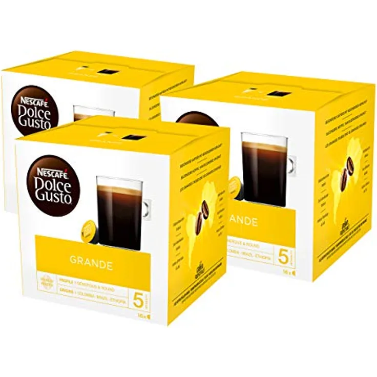 80 x Nescafé Dolce Gusto Grande, Kaffee, Kaffeekapsel, Großpackung, Vorteilspackung, 80 Kapseln
