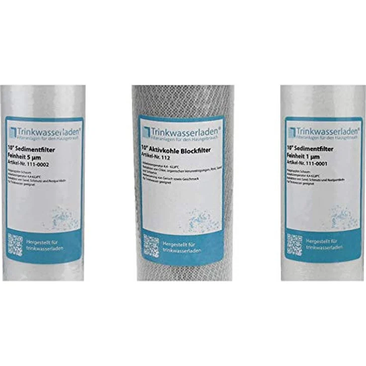 Trinkwasserladen Umkehrosmose 10 Zoll 12-teiliges Filterset, inkl. Sediment- und Aktivkohlefilter, 2 Jahre Lebensdauer – Bild 5