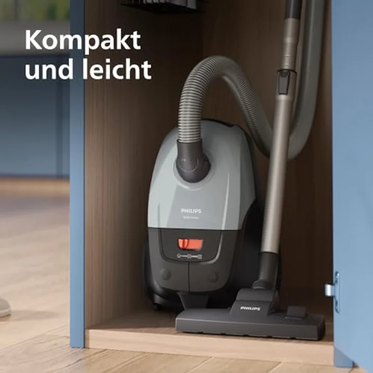 Philips 2000 Series Bodenstaubsauger mit Beutel, 850 W, HEPA-Filter, 3 l Staubbeutel, Zylinder-Vakuum, trocken, Möbeldüse – Bild 8