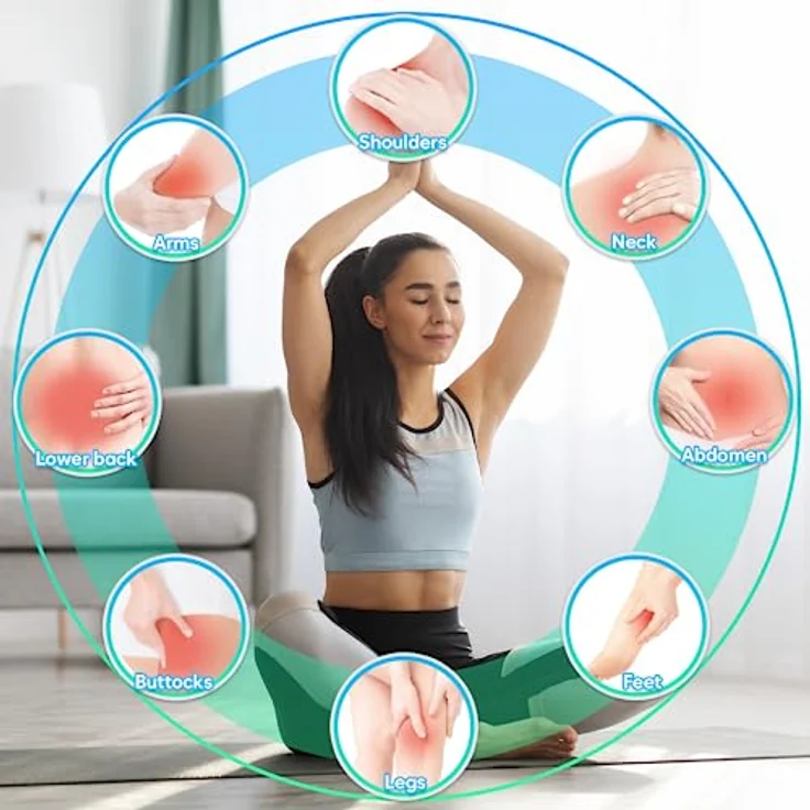 Easy@Home TENS Gerät Schmerztherapie: USB Wiederaufladbare TENS EMS Reizstromgerät Elektrostimulationsgerät mit 16 Auto modi und 8 Massagearten zur Schmerzlinderung von Rücken, Schulter, Bein – Bild 5
