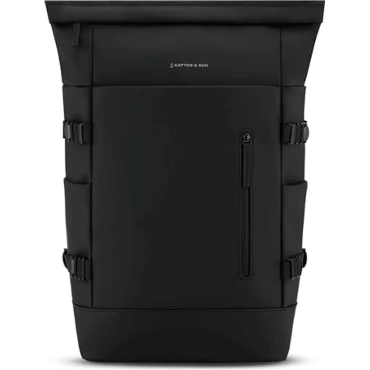 Kapten & Son Helsinki Pro Backpack, Rucksack mit gefüttertem Laptopfach und wasserabweisendem Material, All Black – Bild 1