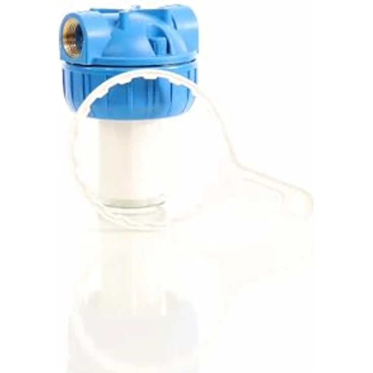Naturewater NW-BR5B Wasserfilter, 1 Stufen Sedimentfilter mit 5 µ Filterfeinheit, 32,89 mm (1") Filtereinsatz, Ø60 mm PP Kartusche, inklusive Wandhalterung und Filterschlüssel – Bild 5