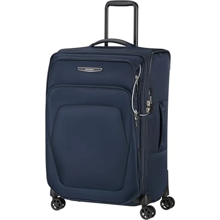 Samsonite Spark SNG Eco, Weichgepäck Koffer 67 cm mit 4 Rollen, TSA Schloss, leicht & erweiterbar, blau (Midnight Blue) – Bild 1