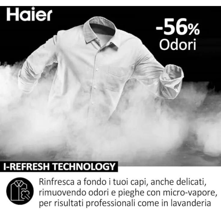 Haier HWD80-B14979 Waschtrockner Freistehend Frontlader, 5 kg Kapazität, 1400 RPM, Energieeffizienzklasse A, Weiß – Bild 4