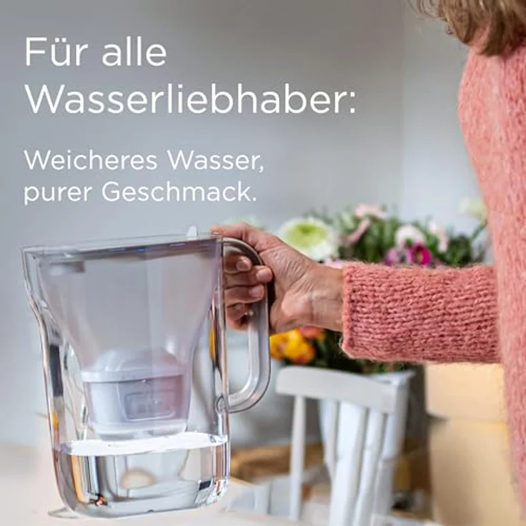 BRITA Wasserfilter Kanne Style Essential weiß (2,4l) mit 3x MAXTRA PRO Pure Performance – Kühlschrankgeeignet, Smart Light LED & Klapp-Deckel, filtert Verunreinigungen & sorgt für puren Geschmack – Bild 4