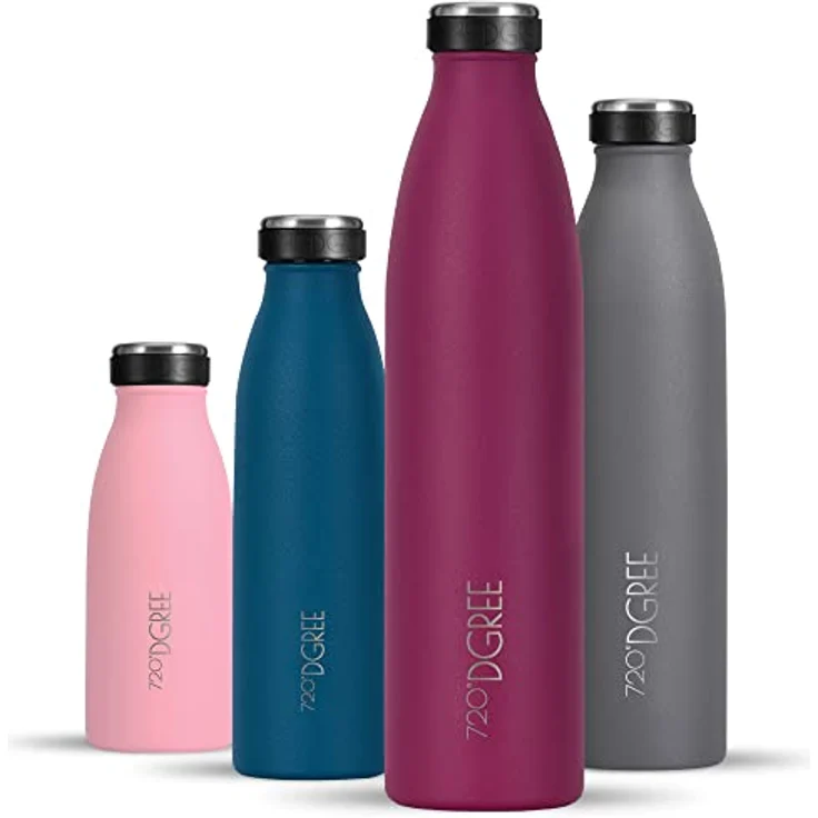720°DGREE Edelstahl Trinkflasche “milkyBottle”, 750ml, BPA-frei, auslaufsicher, kohlensäuregeeignet, Thermosflasche für Sport, Uni, Fitness, Outdoor, Camping – Bild 1