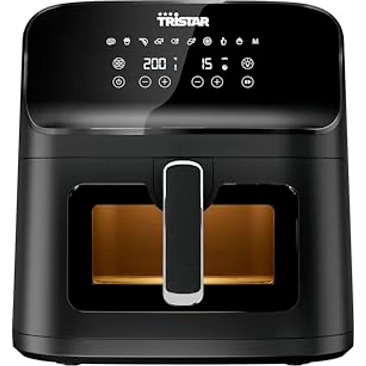 Tristar Heißluftfritteuse FR-9039, 1700 W, 7,5 l, digitales Display, Sichtfenster, fettfreies Kochen