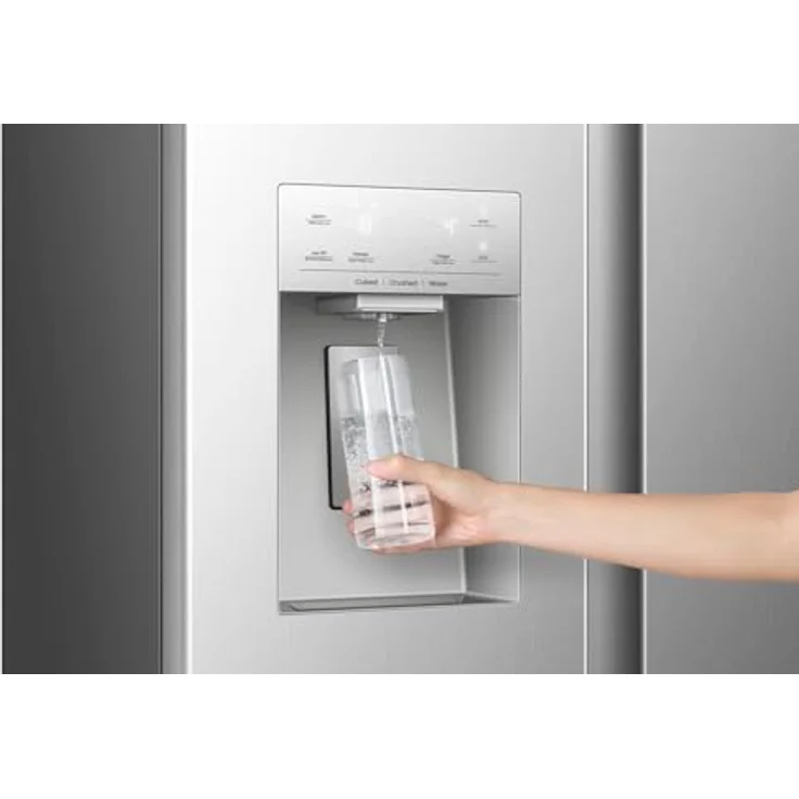 Hisense RS5P528STIC, Freistehender Side-by-Side-Kühlschrank, 528 l, Edelstahl, Amerikanische Tür, No-Frost-Technik, Grau – Bild 6