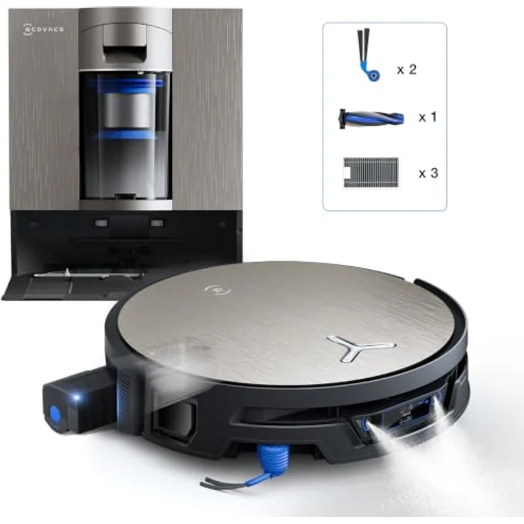 ECOVACS X12S OMNICYCLONE Care Kit, Saugroboter mit Wischfunktion, 53AW Saugkraft, TruEdge 3.0 und PowerBoost Charging Plus – Bild 1
