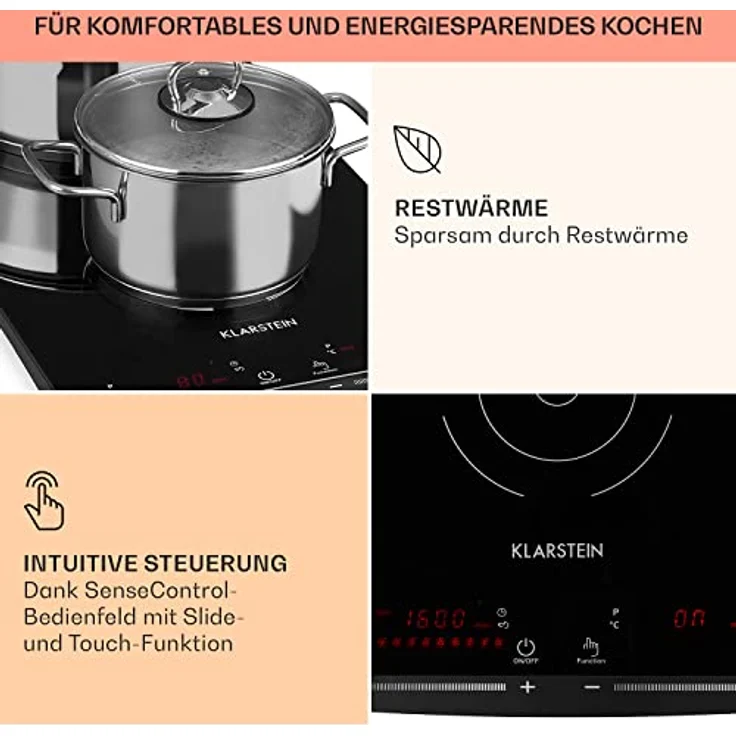Klarstein VariCook Slim Induktionskochfeld Doppel Kochplatte – Bild 6