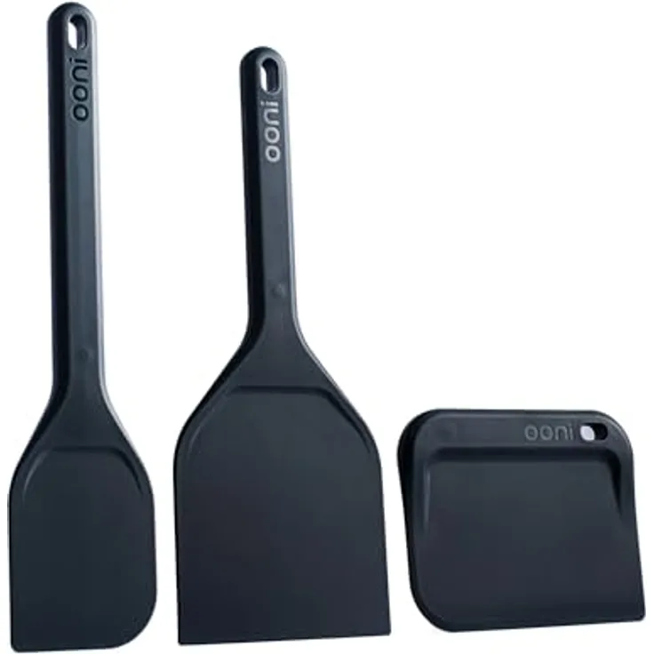 Ooni Teigwerkzeug-Set 3pcs, Professionelle Backutensilien mit Pizza Spachtel, Flexibler Teigschaber und Robuster Teigkarte, aus 100 % recycelbaren Materialien
