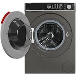 Sharp Waschmaschine ES-WNFL014CADA-DE, 10 kg, 1400 U/min, Energieeffizienzklasse A, Inverter Motor, WiFi-fähig, AquaStop, Dampffunktion, Touch Display – Espresso Gray