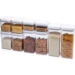 Amazon Basics Lebensmittelbehälter, rechteckig, luftdicht, Aufbewahrung, BPA-frei Kunststoff, 10 Stück