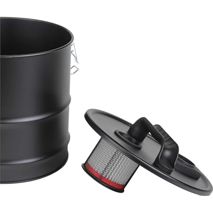 vhbw Aschefilter-Set für Bosch Alpha 29, 231, 24, 25, 31, 232, 30, inkl. Schlauch, Staubsauger-Rohr, Filterkartusche, 18 l Volumen, schwarz/silber – Bild 7