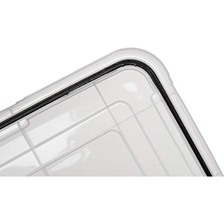 Kreher 4 Stück XL Lagerbox aus transparentem Kunststoff mit Dichtungsring im Deckel, 70 Liter Volumen. TOP QUALITÄT! – Bild 4