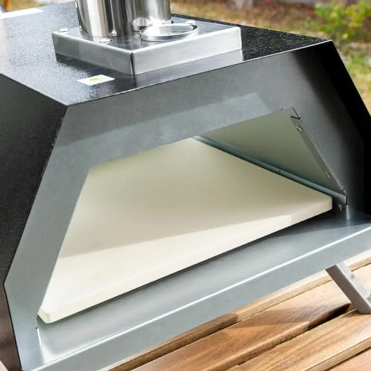 InnovaGoods Pellet-Pizzaofen Pizzahven, Edelstahl, Hitze bis 500 °C, mit Zubehör und integriertem Thermometer – Bild 4