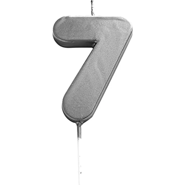 Ciao, Silber Zahlenkerze 7 (6 cm), 21457