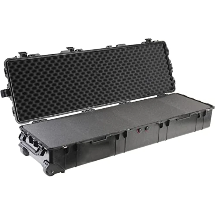 PELI 1770 Transportkoffer mit Extrem Robusten Rollen aus Polyurethan, IP67 Wasserdicht, 120L Volumen, Schaum, Schaum, Schwarz – Bild 1