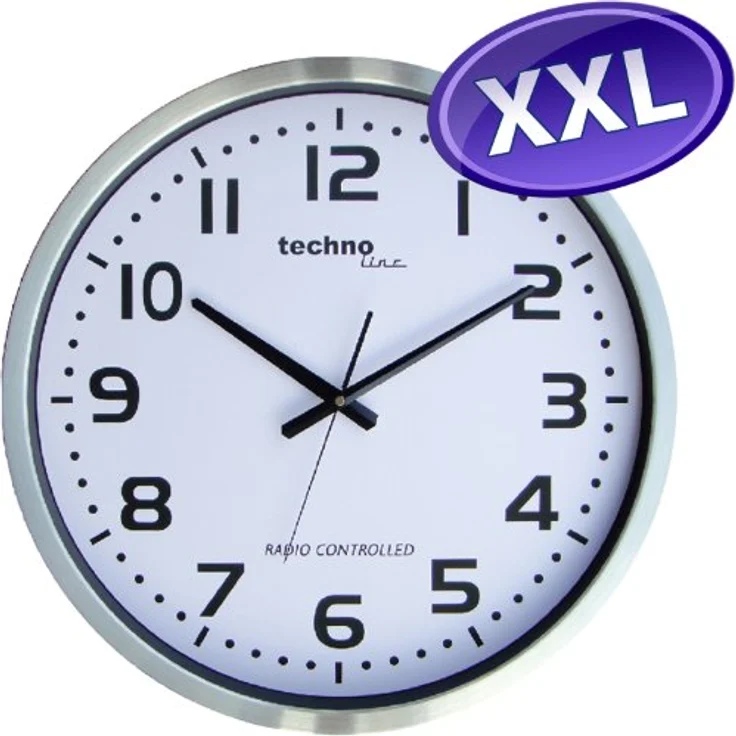 Technoline, WT 8995 Jumbo Funk-Wanduhr, Ø 50cm, Metallrahmen, 72 – Bild 4