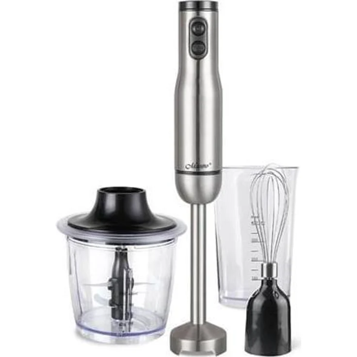 Maestro MR-569 Multifunktionsmixer, 1000W Standmixer mit Edelstahl-Mixeraufsatz, Silber-Schwarz