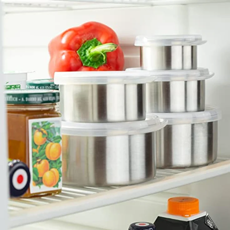 LURCH Lunchboxen-Set EDS, silber, 3-teilig, Edelstahl, stapelbar, spülmaschinengeeignet, 100/200/400 ml – Bild 7