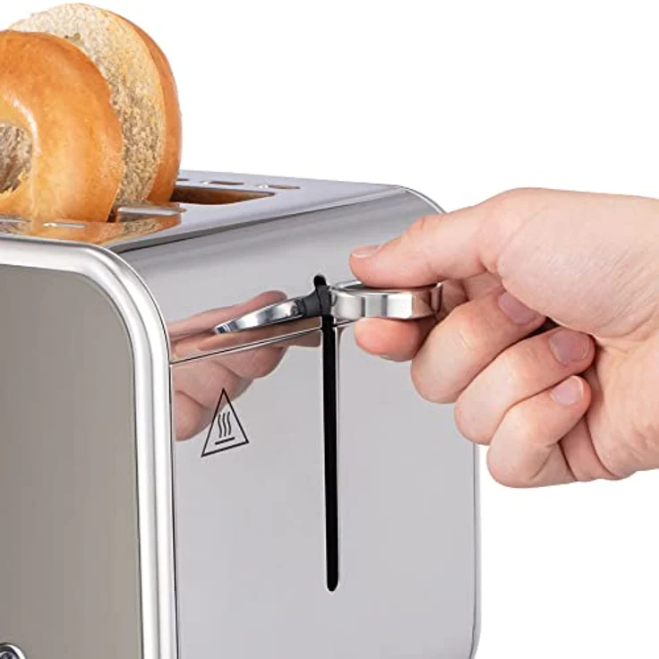 Russell Hobbs Toaster [für 2 Scheiben] Distinctions Edelstahl Titanium (extra breite Toastschlitze,inkl.Brötchenaufsatz,6 Bräunungsstufen+Auftau-&Aufwärmfunktion, Lift&Look-Funktion, 1600W) 26432-56 – Bild 5