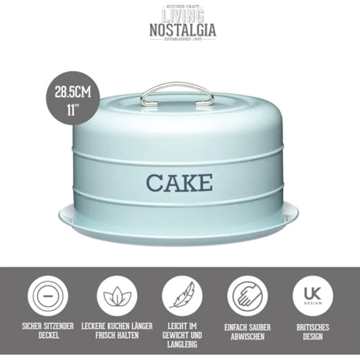 Kuchenform, kuppelförmig, luftdicht, aus der Living-Nostalgia-Produktreihe, Blau – Bild 3