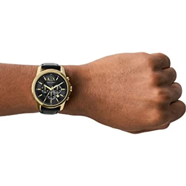 Armani Exchange Geschenkset Herrenuhr Chronograph Edelstahl goldfarben, AX7133SET – Bild 5