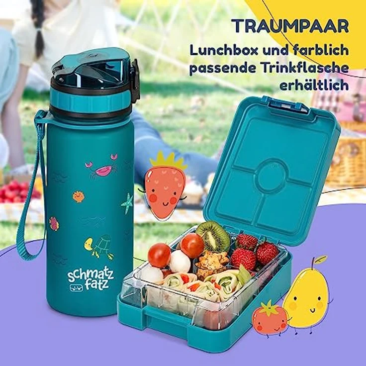 Klarstein schmatzfatz easy Snackbox, 4 Fächer, luftdicht und spülmaschinenfest, 18 x 15 x 5 cm – Bild 7