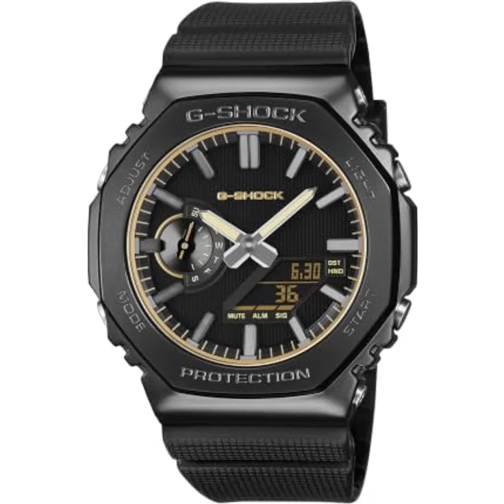 Casio G-Shock GM-2100LXB-1A9ER Herren-Armbanduhr, schwarz mit schwarzem Zifferblatt und schwarzem Armband, 44 mm Gehäusedurchmesser