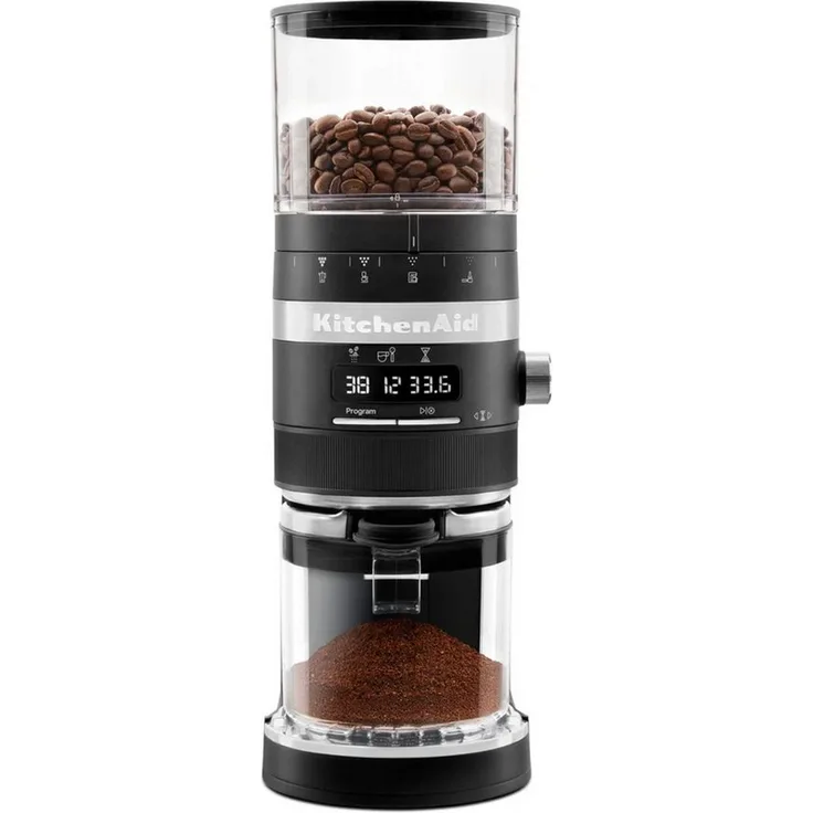 KitchenAid Kaffeemühle ARTISAN 5KCG8433EBM, Elektrische Kaffeemühle mit 70 präzisen Einstellungen, für Espresso-Liebhaber, schwarz